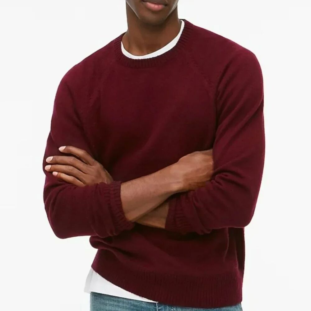 J. Crew Factory 100% cotton burgundy sweater tee